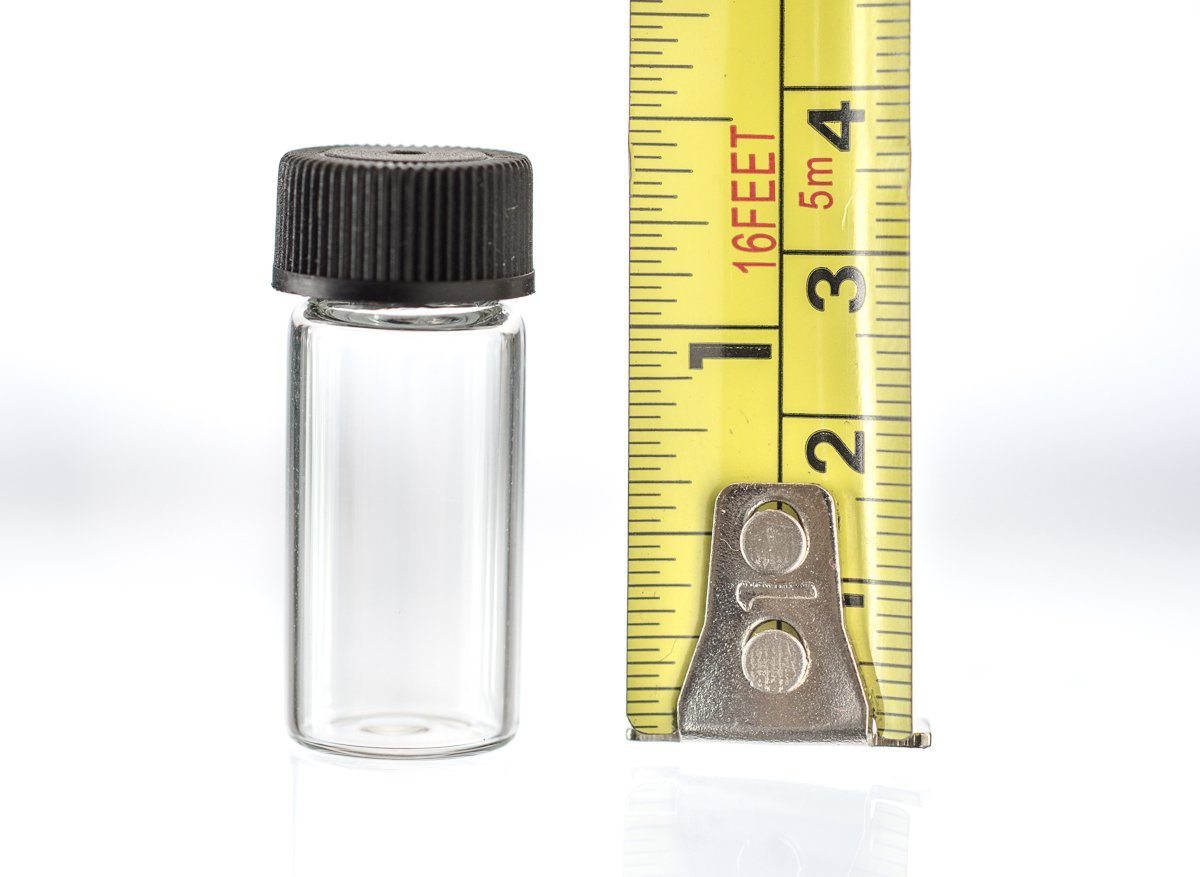 144 Pc. Display - 4ml Glass Vials (1-3/8", Outer Diameter; 9/16")
