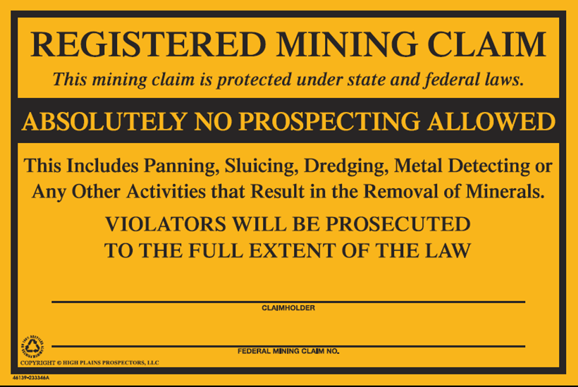 No Prospecting Signs - Absolutely No Prospecting Allowed
