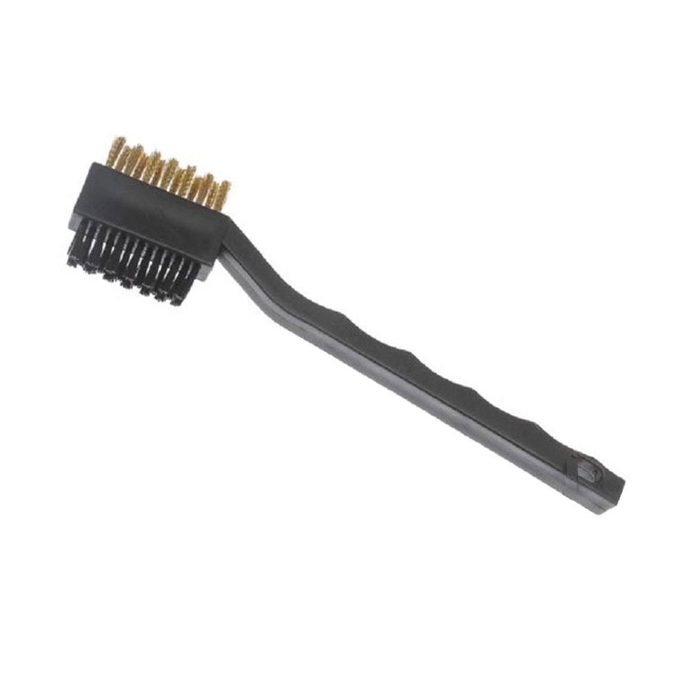 7" Double Sided Wire Brush-Brass/Nylon Bristles