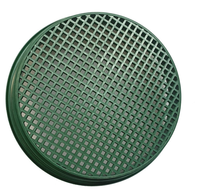 13-1/4"/1/4" Mesh Plastic Screen Green Stackable Classifier/Sifting Pan
