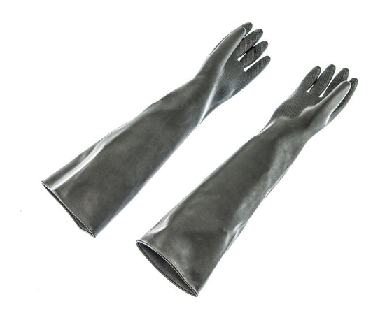 22" Black Rubber Gloves For Gold Panning,Texturized Palm Grip