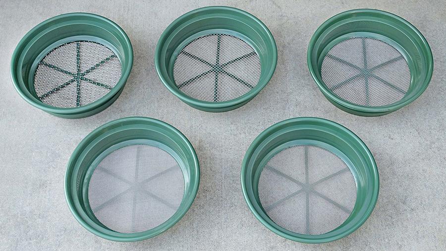 5-Piece Sifting Pan set - Size 11" Diameter Bottom, Top Diamater 13 1/4"