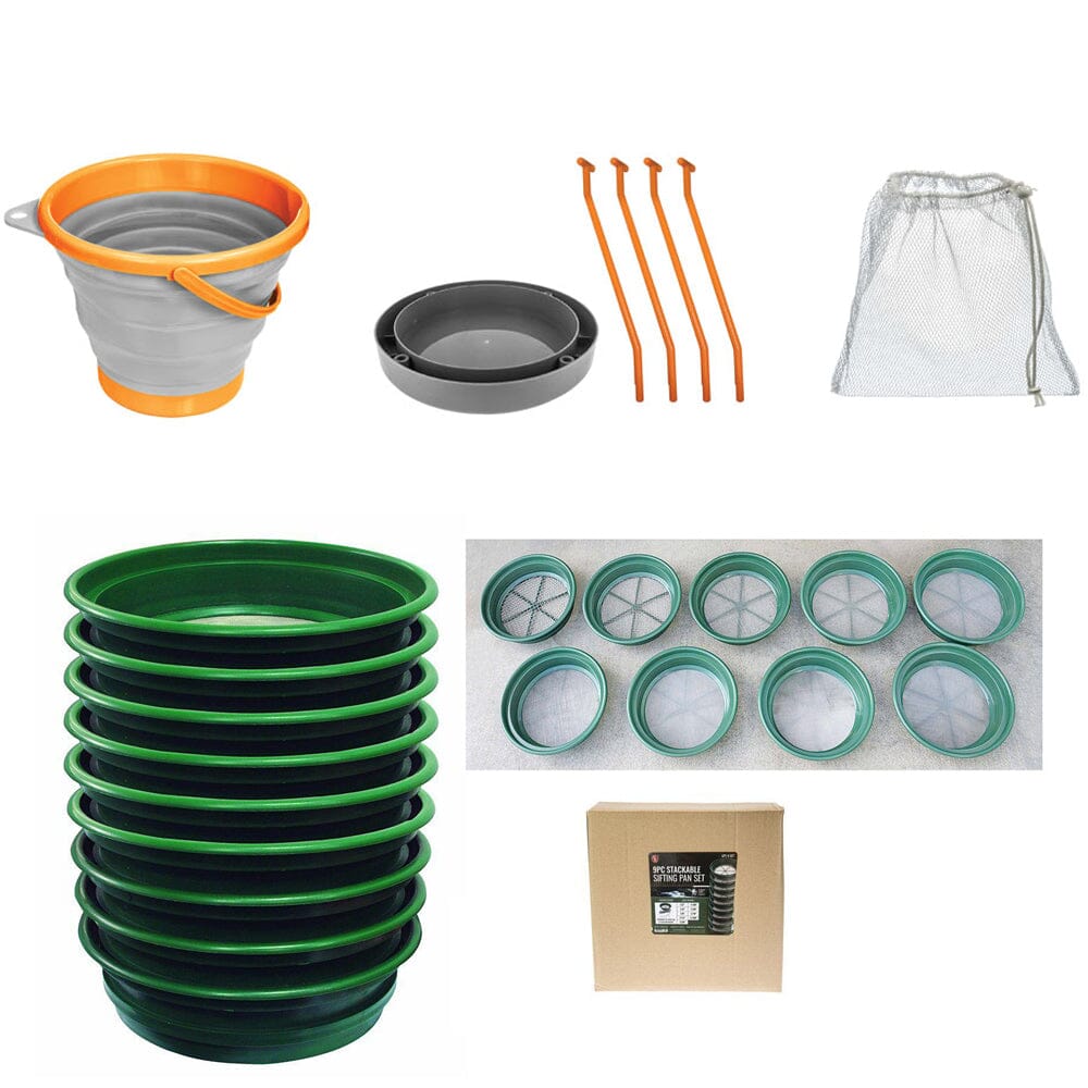 9 Piece Classifier Set and Collapsible Bucket with Stand