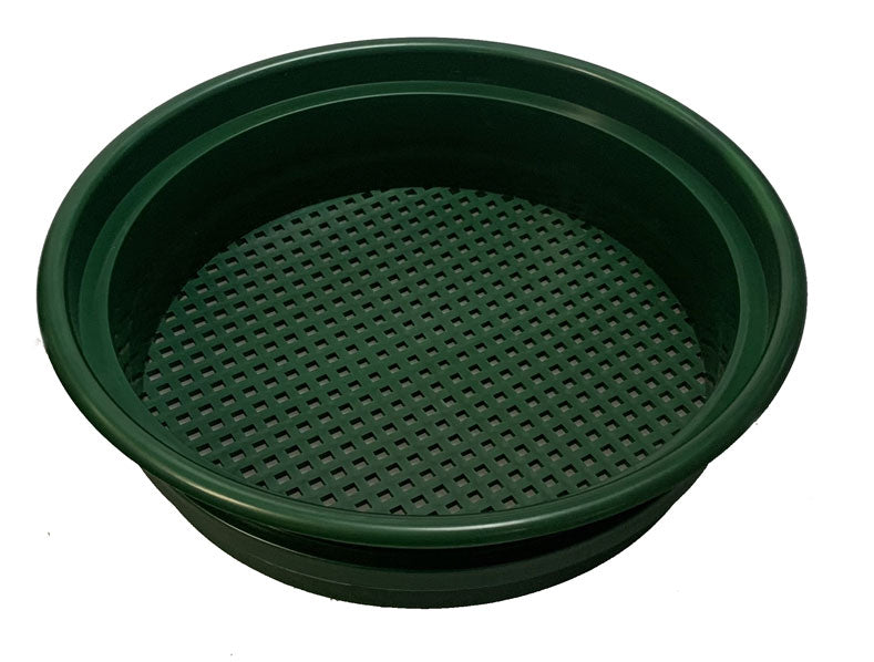 13-1/4"/1/4" Mesh Plastic Screen Green Stackable Classifier/Sifting Pan